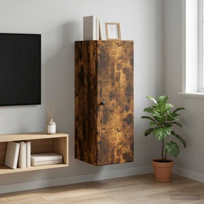 vidaXL Nástenná skrinka 33 x 34,5 x 90 cm Kompozitné drevo Dymový dub