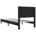 vidaXL Rám postele s čelnou doskou Čierna 80 x 200 cm Zamat