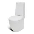 Stojaca toaleta a bidet, biela, keramika