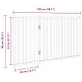 vidaXL Brána pre psa skladacia 3 panely 150 cm masívne jedľové drevo