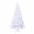 vidaXL Umelý vianočný stromček s 300 LED-i Biela 210 cm PVC a oceľ