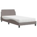 vidaXL Posteľ s matracom Dover sivohnedá 100x200 cm látka
