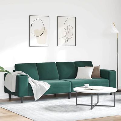 vidaXL Pohovka do obývačky Tmavozelená 250 x 77 x 76 cm