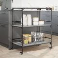 vidaXL Kuchynský vozík sivý sonoma 100,5x50x105 cm kompozitné drevo