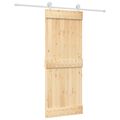 vidaXL Posuvné dvere 80 x 210 cm Masívne borovicové drevo (neupravené)