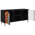 vidaXL TV skrinka ESSEN 102 x 33 x 51 cm Čierny dub Kompozitné drevo