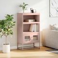 vidaXL Highboard Pink 68x39x123 cm Oceľ