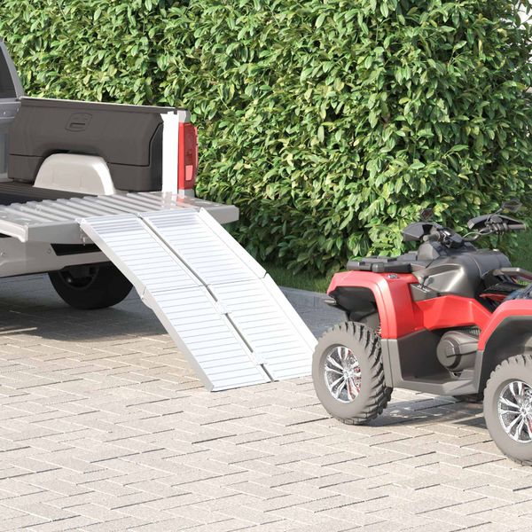 vidaXL Ramp for wheelchair 270 kg Strieborná 270 kg Hliník