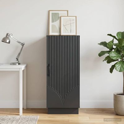 vidaXL Servírovacia skriňa Čierna 33 x 34,5 x 87 cm Kompozitné drevo