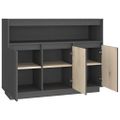 vidaXL Komoda sivá 104,5x34x80 cm borovicový masív