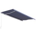 vidaXL Ručná zaťahovacia markíza modrá a biela 500x300 cm