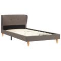 vidaXL Posteľ s matracom, pamäťová pena, sivohnedá, látka 90x200 cm