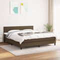 vidaXL Boxspring posteľ s matracom tmavohnedá 160x200 cm látka