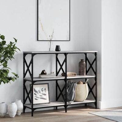 vidaXL Konzolový stolík sivý sonoma 100x28x80,5 cm kompozitné drevo