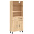 vidaXL Vysoká skrinka dub sonoma 69,5x34x180 cm spracované drevo