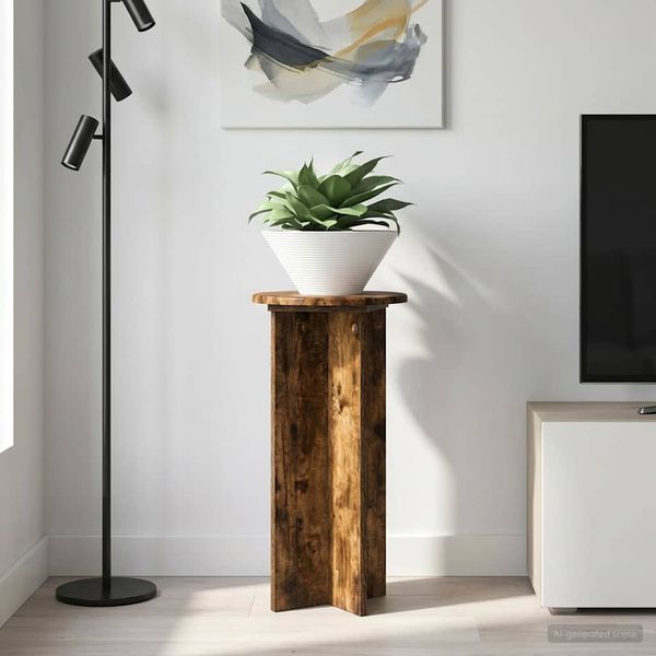 vidaXL Stojan na rastliny 2 pcs Dymový dub 29,5 x 29,5 x 60 cm