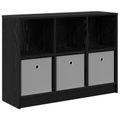 vidaXL Servírovacia skriňa Čierny dub 88,5 x 27,5 x 63,5 cm