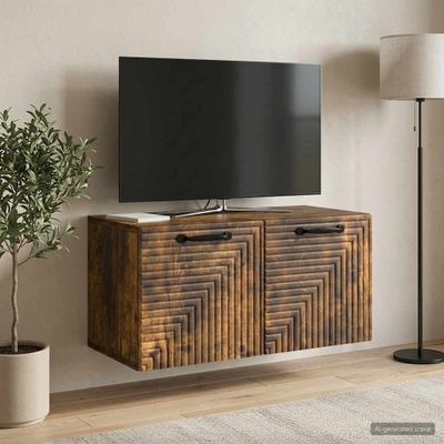 vidaXL Nástenná TV skrinka Nástenný Dymový dub 59,5 x 31 x 30 cm