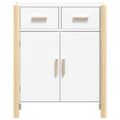 vidaXL Komoda biela 62x38x75 cm spracované drevo