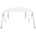 vidaXL Strieška Bimini so 4 oblúkmi, biela 243x210x137 cm