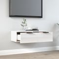 vidaXL Nástenná skrinka lesklá biela 68x30x20 cm spracované drevo