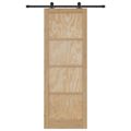 vidaXL Posuvné dvere ORKDAL 83 x 232 cm Borovicový masív Prírodná