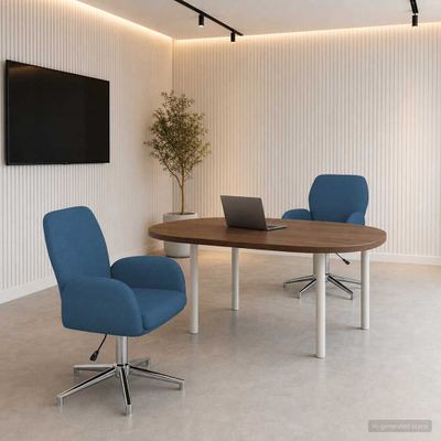 vidaXL Otáčacie stoličky k stolu 2 ks 54 x 58 x 90 cm Modrá Látka