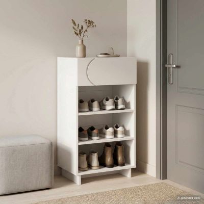 vidaXL Skriňa na topánky 48 x 38 x 87,5 cm Kompozitné drevo Biela
