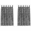 vidaXL Sametové závesy 2 ks Sivá 175 x 140 cm Zamat