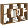 vidaXL Nástenná polica dymový dub 85x16x52,5 cm spracované drevo