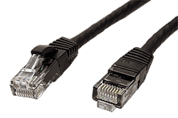 UTP patchkabel kat. 6, LSOH, čierny, 0,5m