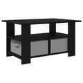 vidaXL Konferenčný stolík Čierny dub 77 x 55 x 42 cm Kompozitné drevo