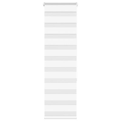 vidaXL Zebra roleta biela 45x150 cm šírka látky 40,9 cm polyester