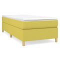 vidaXL Posteľný rám boxspring s matracom zelený 90x200 cm látka