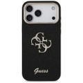 Puzdro Guess Fixed Glitter Big 4G Metal Frame pre iPhone 17 Pro Max čierne