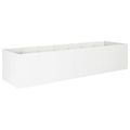 vidaXL Záhradný kvetináč Biela 280 x 80 x 60 cm Studený valcovaný oceľ