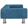 vidaXL Detská pohovka modrá 70x45x26,5 cm zamat