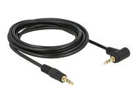 Audio kábel - mini-phone stereo 3.5 mm s pinmi (male) do mini-phone stereo 3.5 mm s pinmi (male) - 3 m - čierna - uhlový konektor