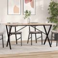 vidaXL Jedálenský stolík v tvare X 140x80x75,5 cm borovica a oceľ