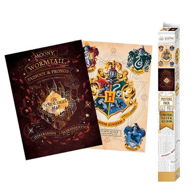 Sada plagátov Harry Potter - Erb a Pobertov plán (2 ks)