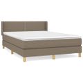 vidaXL Posteľný rám boxspring s matracom sivohned 140x200 cm látka