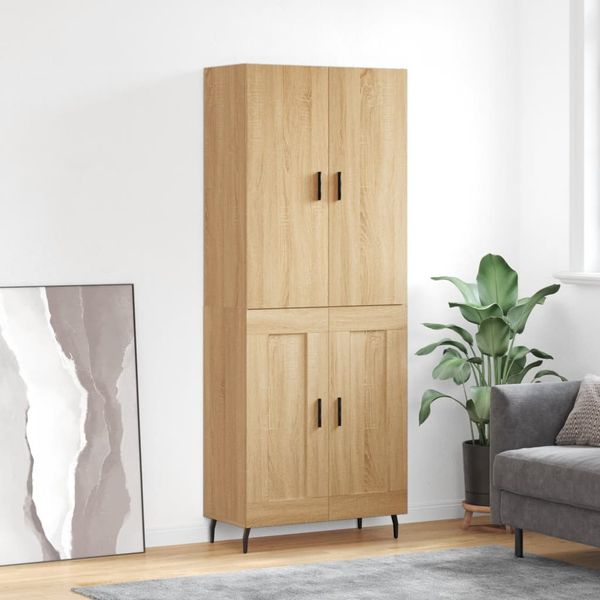 vidaXL Vysoká skrinka dub sonoma 69,5x34x180 cm spracované drevo