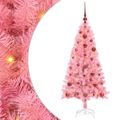 vidaXL Vianočný stromček Ružová 120 cm PVC