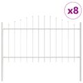 vidaXL Záhradný plot WOERDEN 8 ks 170 x 140 cm Biela