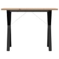 vidaXL Jedálenský stolík v tvare Y 100x50x75,5 cm borovica a oceľ