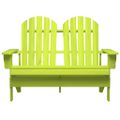 vidaXL 2-miestna záhradná stolička Adirondack jedľový masív zelená