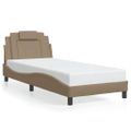 vidaXL Rám postele Viana bez matraca kapučínový 80x200 cm umelá koža