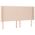 vidaXL Boxspring posteľ matrac a LED kapučínová 200x200 cm umelá koža