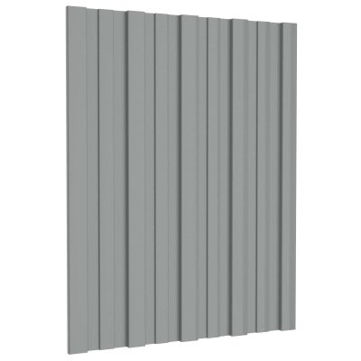 vidaXL Strešný panel 12 pcs Sivá 60 x 45 cm Pozinkovaná oceľ