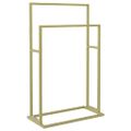 vidaXL Voľne stojaci stojan na uteráky zlatý 48x24x78,5 cm železo